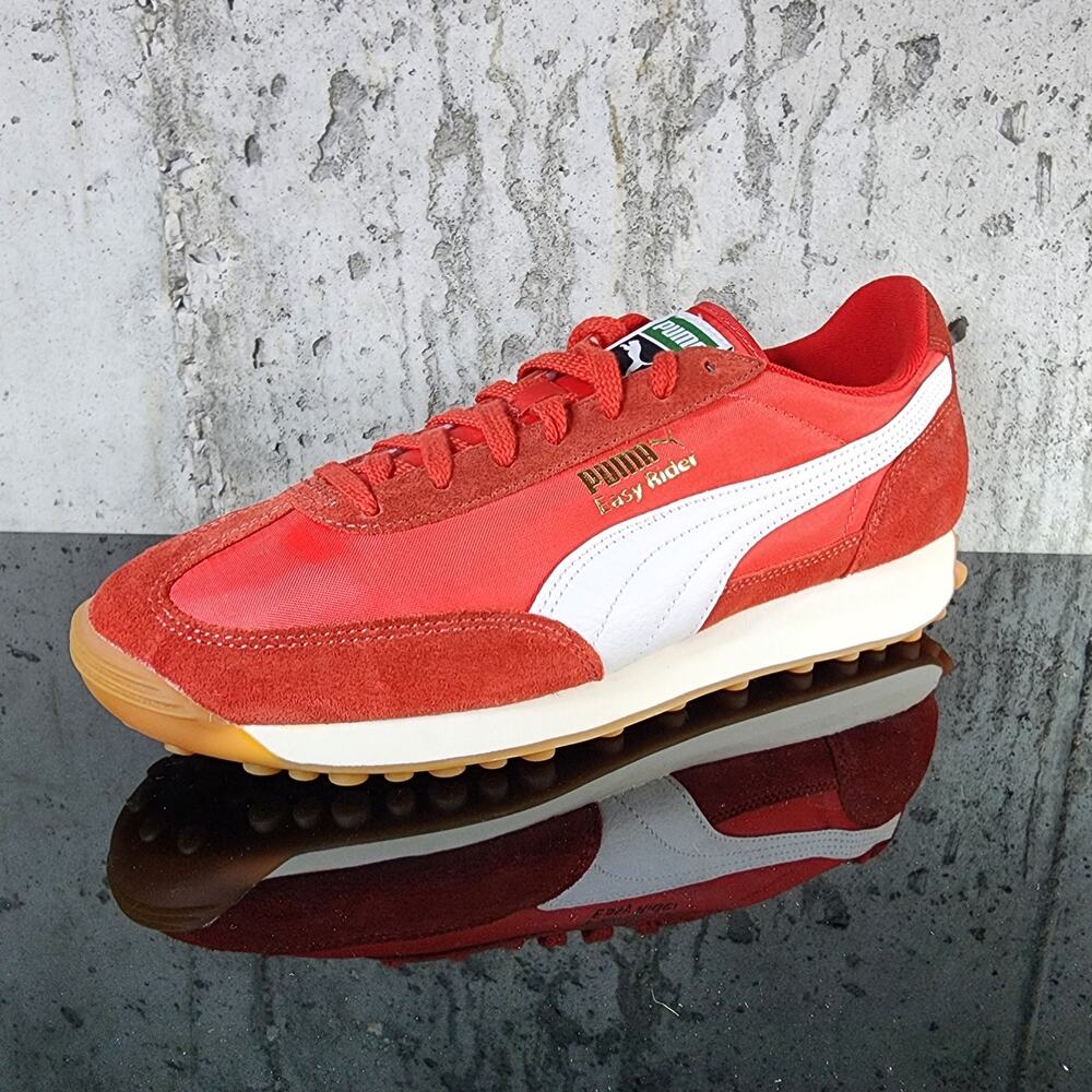 MSRP $95 PUMA Easy Rider Vintage Sneakers Men's Size 10.5 Red Leather New